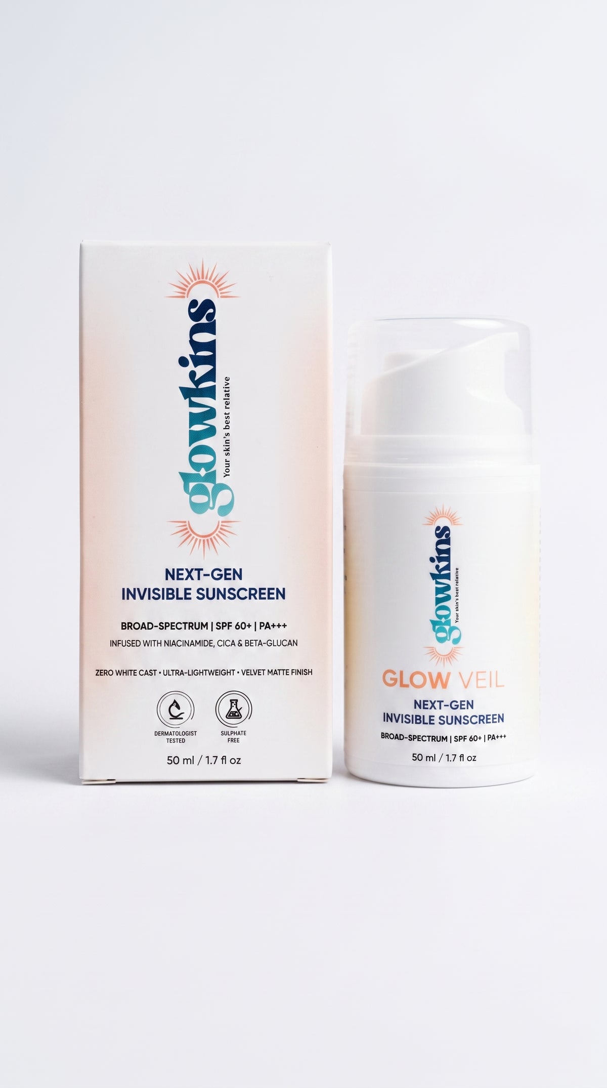 Glow Veil SPF 60+ PA+++ NEXT GEN- Invisible Sunscreen | 50ml