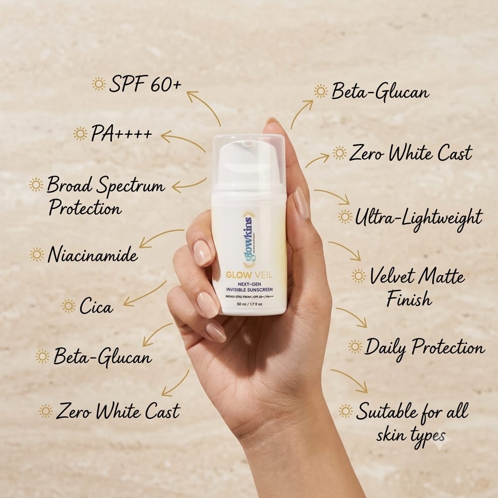 Glow Veil SPF 60+ PA+++ NEXT GEN- Invisible Sunscreen | 50ml